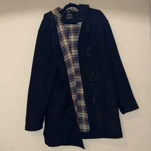 Men's Reefer West Coast Black Toggle Trench Coat